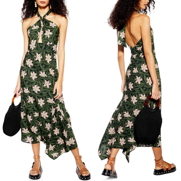 topshop hibiscus dress